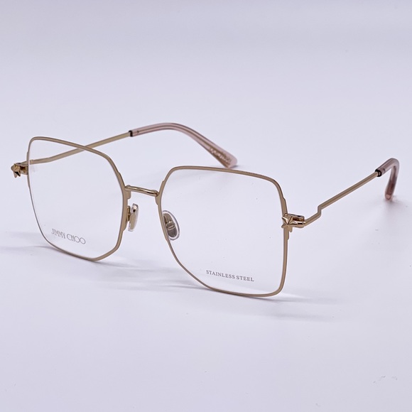 NEW JIMMY CHOO JC262 J5G GOLD SQUARE WOMEN’S EYEGLASSES JIMMY CHOO JC 262 GOLD - Picture 4 of 11